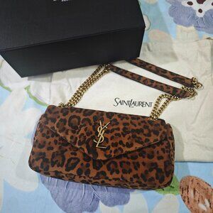 Saint Laurent Leopard Print Shoulder Bag